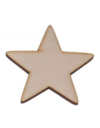 Drevená dekorácia HVIEZDIČKA 1ks - 5x5 cm