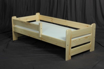 Posteľ KÚBA z masívu borovice 160x80 cm - PRÍRODNÁ + rošt ZADARMO