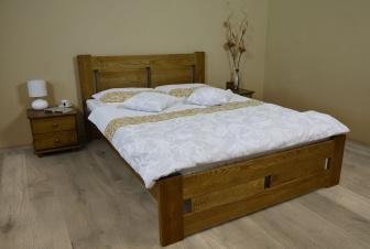 Posteľ z masívu borovice Mateo 160x200 cm - DUB + rošt ZADARMA