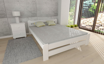Posteľ masív Union - BIELA 180 x 200 cm + rošt ZADARMO
