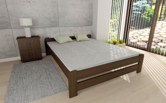 Posteľ Európa 120x200 cm - ORECH + matrace Superflex + rošt ZADARMO