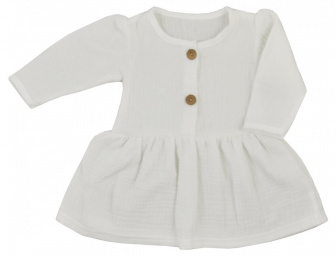 Dojčenské mušelínové šatôčky - ecru