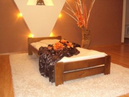 Posteľ masív Európa - DUB 90x200 + matrace Vitality + rošt ZADARMO