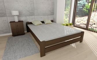 Posteľ Európa 120 x 200 cm + rošt ZADARMO - farba orech