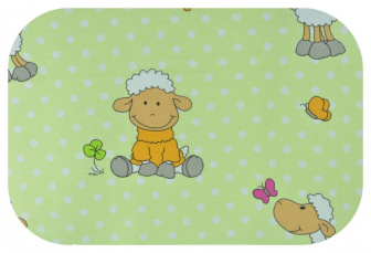 Plienka flanel potlač zelené ovečky