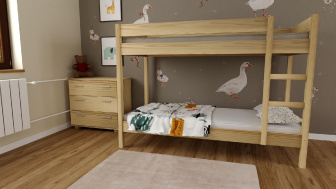 Poschodová posteľ Gino 90x200 cm + rošty ZADARMO