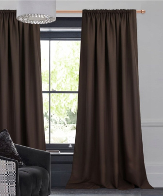 Záves Panama 140/250 cm s gumkou - hnedá