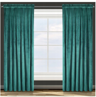 Záves Velvet 140/250 cm s gumkou - tmavo zelená