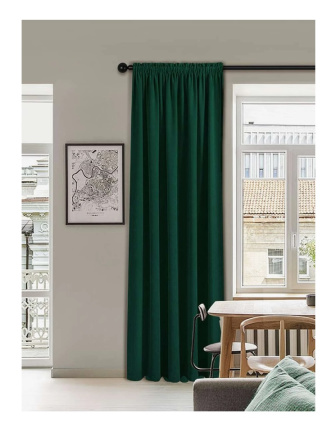 Záves Panama 140/250 cm s gumkou - tmavo zelená