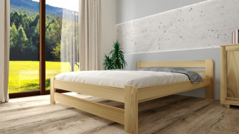 Zvýšená posteľ z masívu Halina 180x200 cm  + matrace Diana 15 cm + rošt ZADARMO