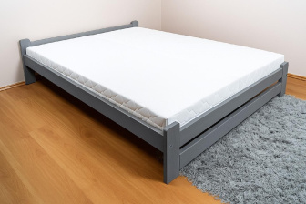 Zvýšená posteľ Halle 160 x 200 cm - ŠEDÁ + rošt ZADARMO