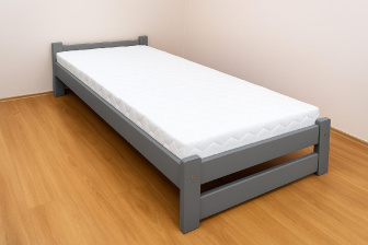 Zvýšená posteľ Halle 80 x 200 cm - ŠEDÁ + rošt ZADARMO