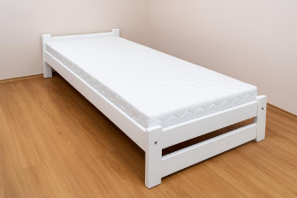 Zvýšená posteľ Halle 90 x 200 cm - BÍLÁ + rošt ZADARMO