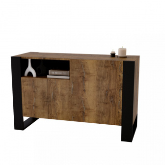 Komoda Aspect - dub halifax/čierna