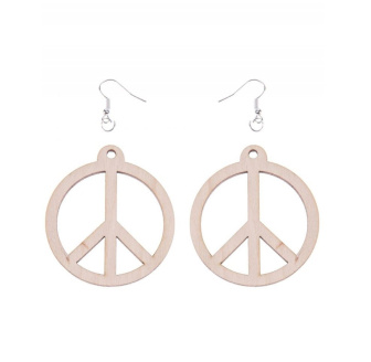 Drevené náušnice - Hippie