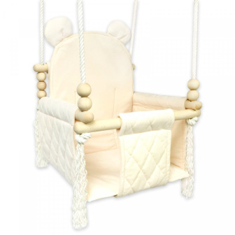 Štýlová hojdačka Velvet - krém