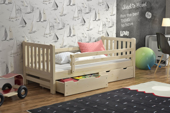 Posteľ z masívu Uberto 80x200 cm + 2 zásuvky+ rošt ZADARMO