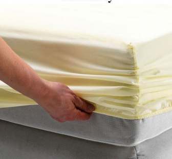 Jersey plachta s gumkou 120/200 cm ECONOMY - krem