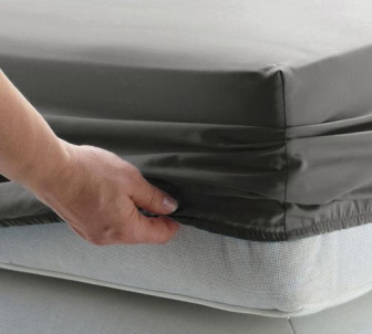 Jersey plachta s gumkou 120/200 cm ECONOMY - šedá