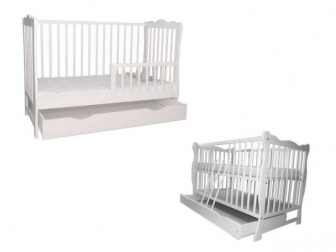 Postielka 2 v 1 z masivu Julka 120/60 cm biela