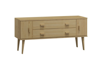 Komoda z masívu borovice Nord K3/2S 155/58,5/42 cm / prírodná