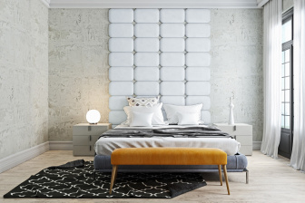 Čalúnený nástenný panel Classic plus 40/30/5 cm - šedozelená