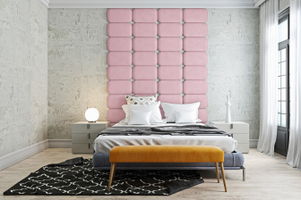 Čalúnený nástenný panel Classic plus 40/30/3 cm - levanduľová