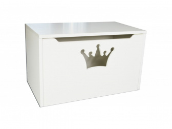 Box na hračky - koruna biela
