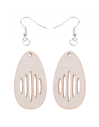 Drevené náušnice - Ozdobná vajíčka