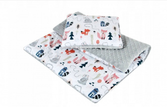 Vankúšik + deka do kočíka minky - nr.118