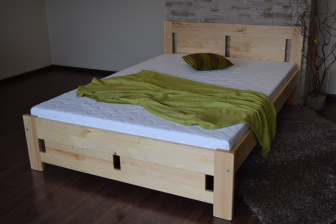 Posteľ z masívu borovice Mateo 180x200 cm - PRÍRODNÁ + rošt ZADARMA