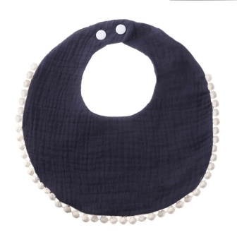 Mušelínový podbradník s čipkou - čierna