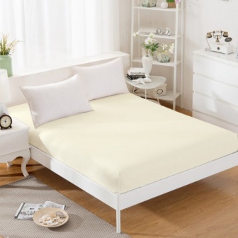 Jersey plachta s gumkou 140/200 cm ECONOMY - krém