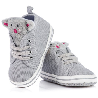 Dojčenské capáčky, tenisky 0-6 mesiacov KTR 017 - grey