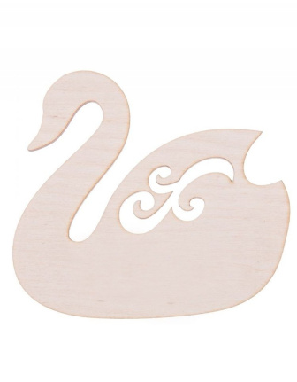 Drevená dekorácia -  Labuť