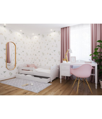 Posteľ  Elisa 180/80 cm - biela + matrace + šuplík