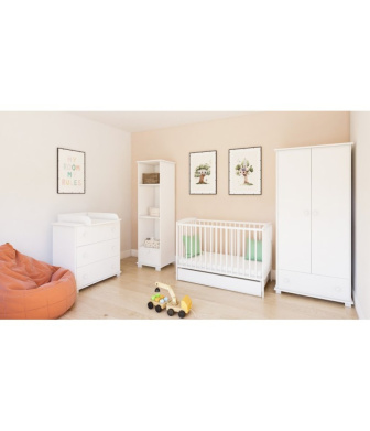 Postieľka Leon 2v1 120/60 cm biela so šuplíkom