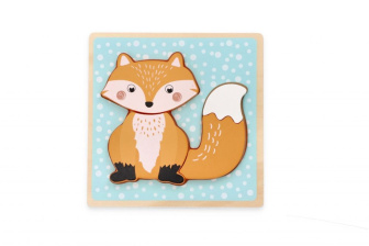 Detská drevená vkladačka - liška