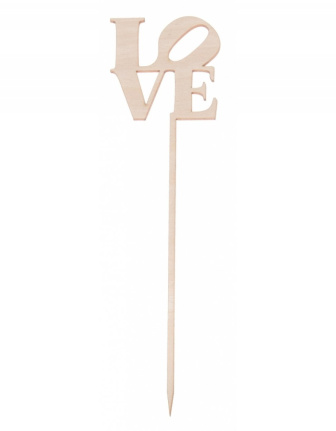 Svadobná drevená dekorácia - Love