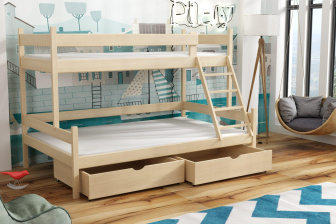 Poschodová posteľ Savana 200/90 cm + šuplíky + rošty