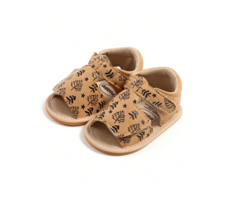 Sandálky 0-6 mesiacov - M2039-4 / béžová s lesíkom