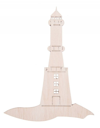 Drevená dekorácia 11x14 cm - Maják