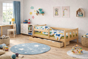 Posteľ Martin 180x80 cm - PRÍRODNÁ + šuplík + rošt ZADARMO