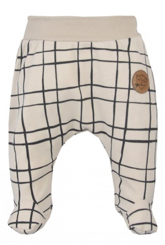 Dojčenské bavlnené polodupačky Mini bear béžové