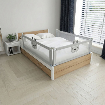 Zábrana na posteľ Méďa - 160 cm sivá