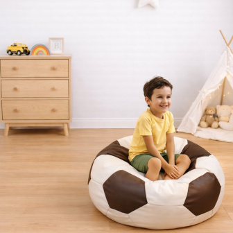 Sedací vak fotbalová lopta 300L, 80 cm XL nr.02