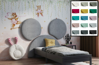 Detské čalúnené čelo Myška 100x50 cm - farebné kombinácie