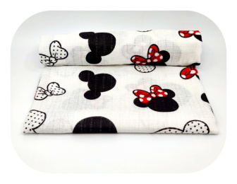 Plienka bavlna potlač - minnie