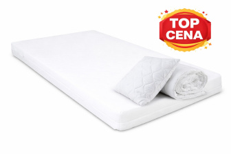 Matrac PUR 160x80x10 cm + PŘIKRÝVKA + VANKÚŠ - TOP CENA !!!