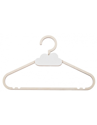 Detský drevený vešiak - Mráčik bielý